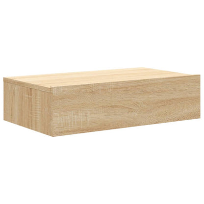 vidaXL TV Cabinet with LED Lights Sonoma Oak 60x35x15.5 cm