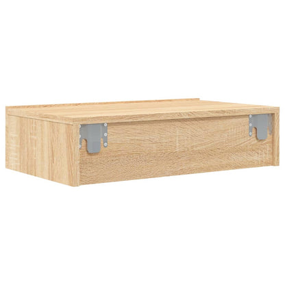 vidaXL TV Cabinet with LED Lights Sonoma Oak 60x35x15.5 cm