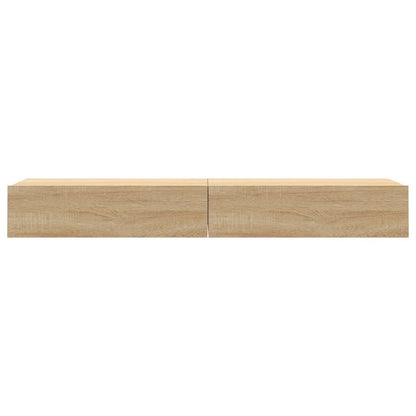 vidaXL TV Cabinets with LED Lights 2 pcs Sonoma Oak 60x35x15.5 cm