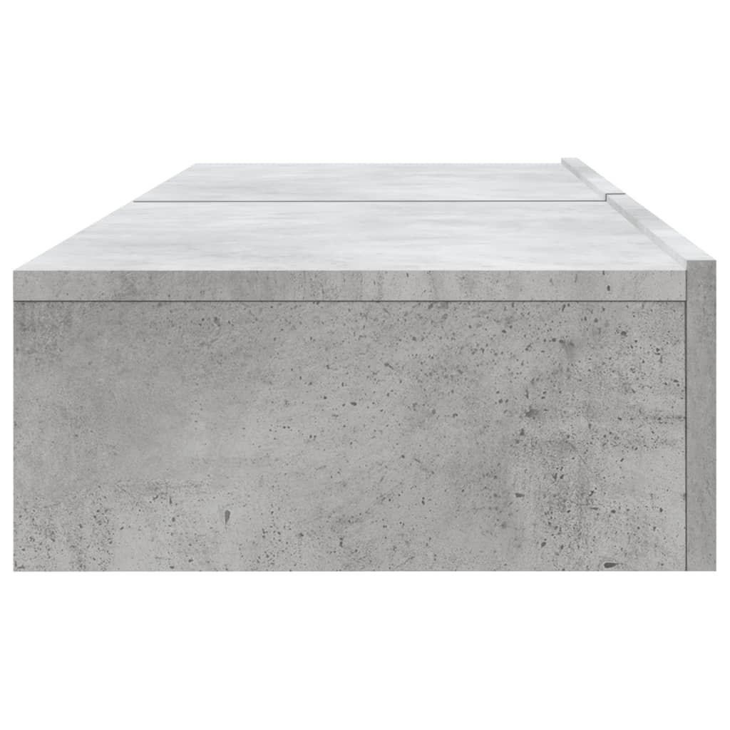 vidaXL 2 Piece TV Cabinet Set with LED Lights Concrete Grey 60x35x15,5 cm
