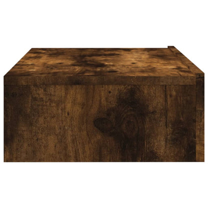 vidaXL TV Cabinet with LED Lights Smoked Oak 60x35x15.5 cm