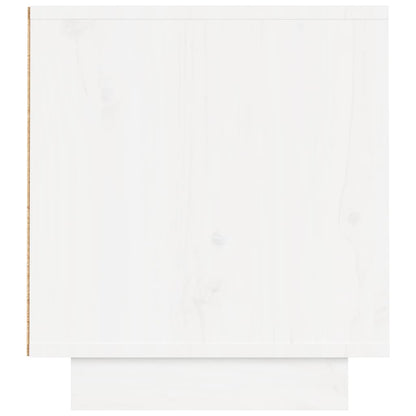 vidaXL TV Cabinet White 140x35x40 cm Solid Wood Pine