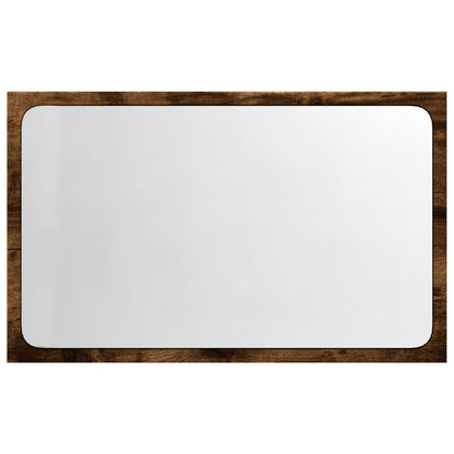 vidaXL LED Bathroom Mirror Sonoma Oak 60x8.5x38 cm Engineered Wood