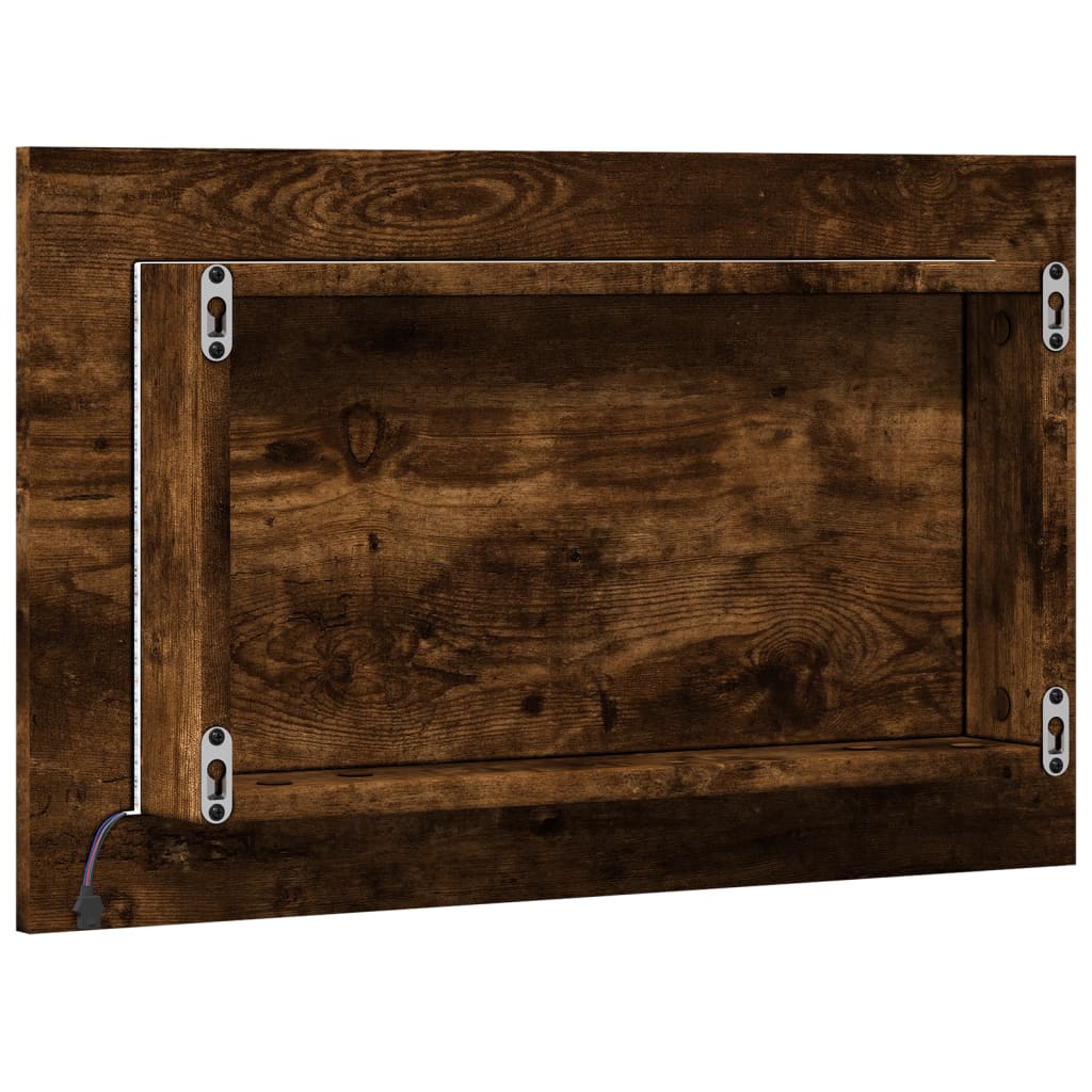 vidaXL LED Bathroom Mirror Sonoma Oak 60x8.5x38 cm Engineered Wood