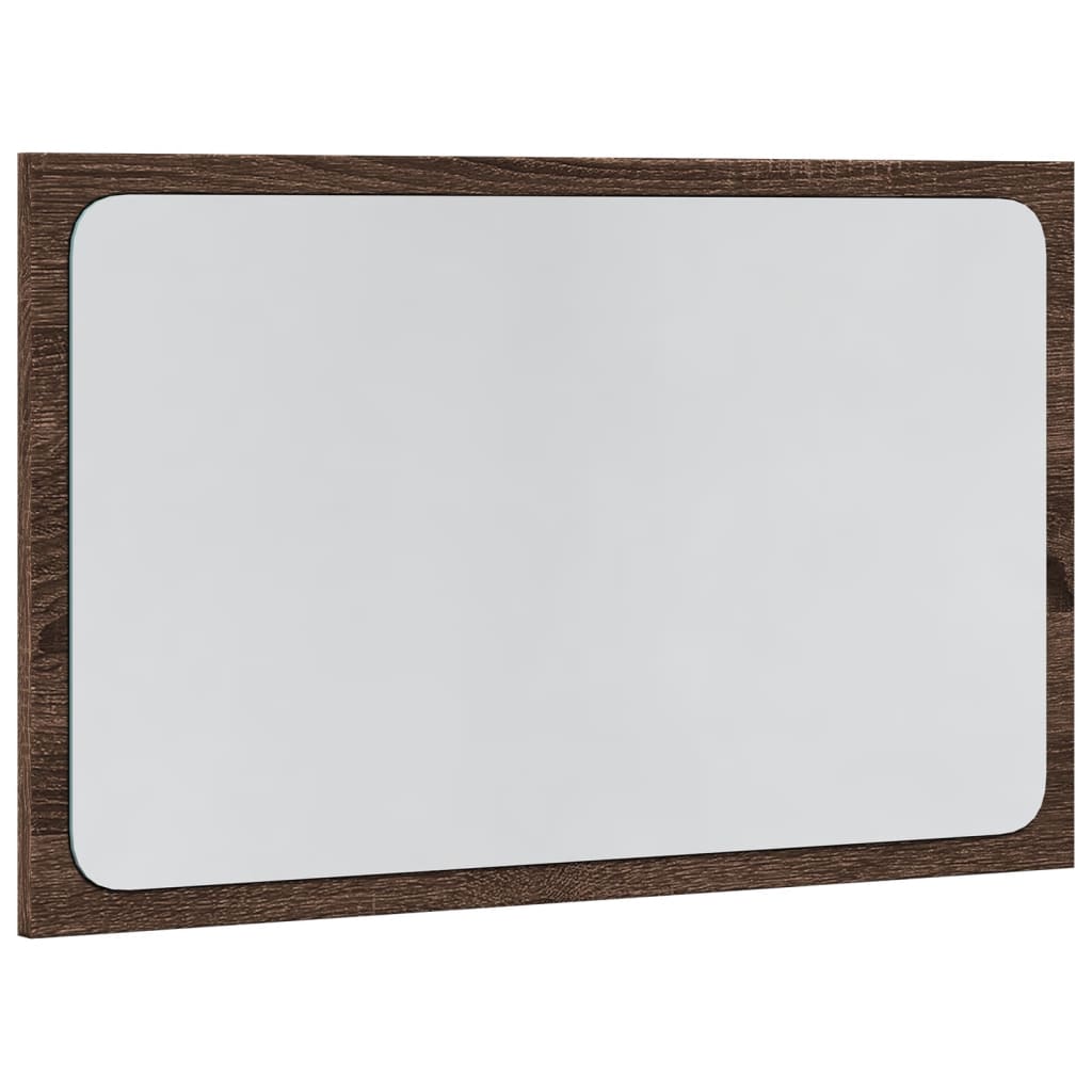 vidaXL LED Bathroom Mirror Brown Oak 60x8,5x38 cm Engineered Wood