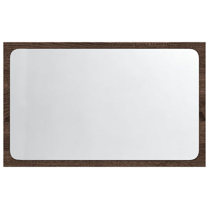 vidaXL LED Bathroom Mirror Brown Oak 60x8,5x38 cm Engineered Wood