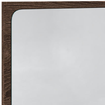 vidaXL LED Bathroom Mirror Brown Oak 60x8,5x38 cm Engineered Wood