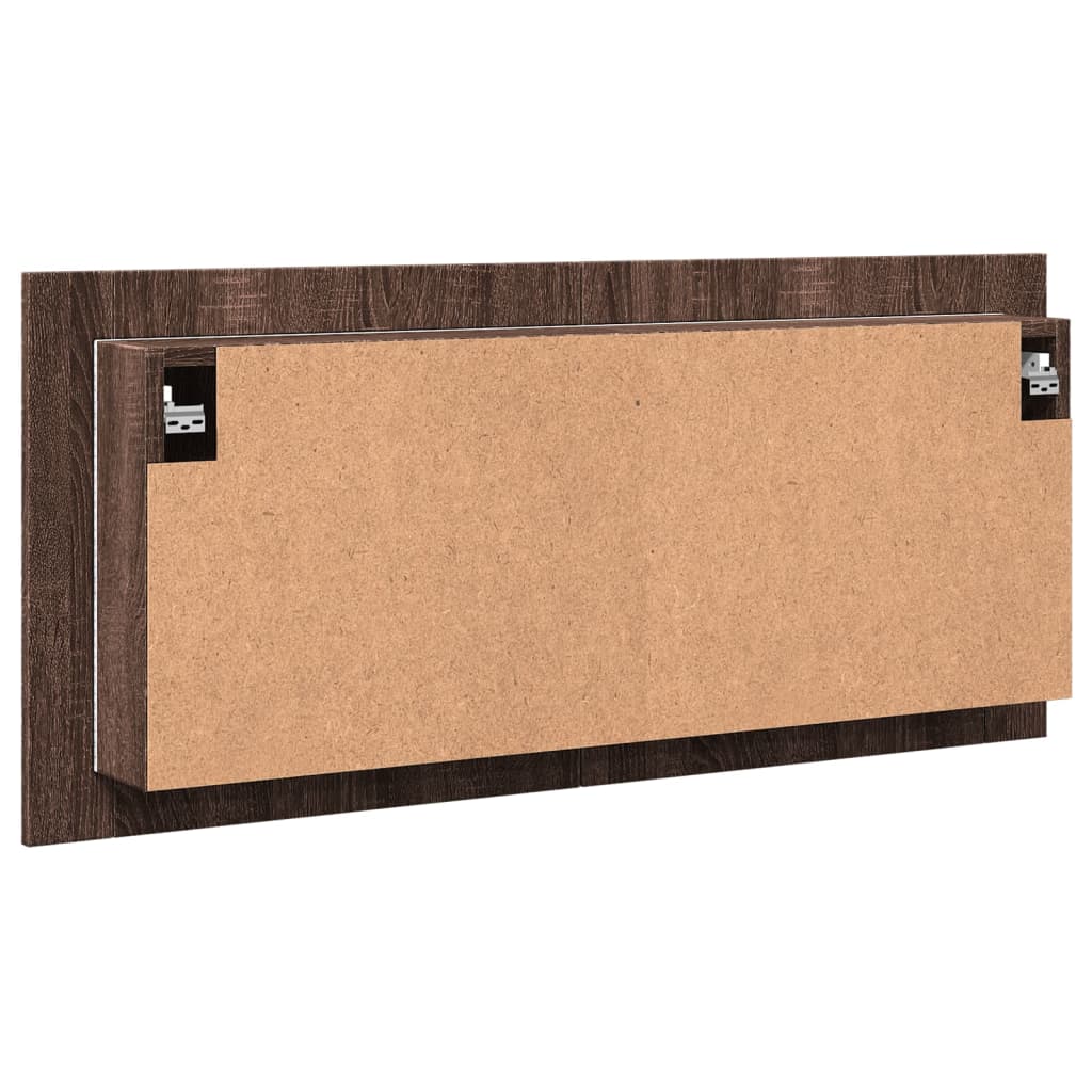 vidaXL LED Bathroom Mirror Cabinet Brown Oak 100x12x45 cm