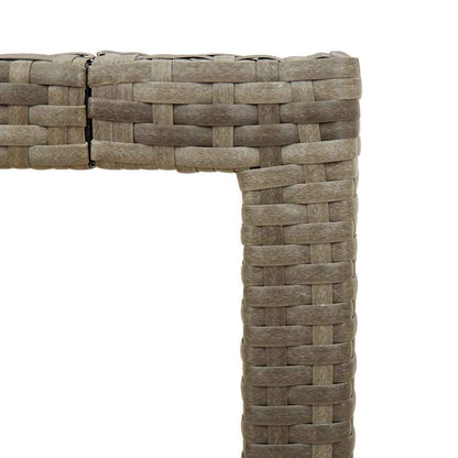 vidaXL Garden Table with Acacia Wood Top Grey 90x90x75 cm Poly Rattan