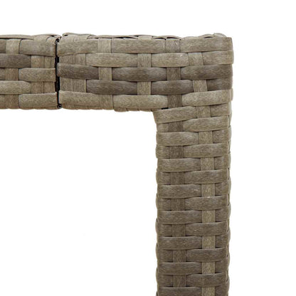 vidaXL Garden Table with Acacia Wood Top Grey 190x90x75 cm Poly Rattan