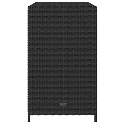 vidaXL Garden Storage Cabinet Black 83x45x76 cm Poly Rattan