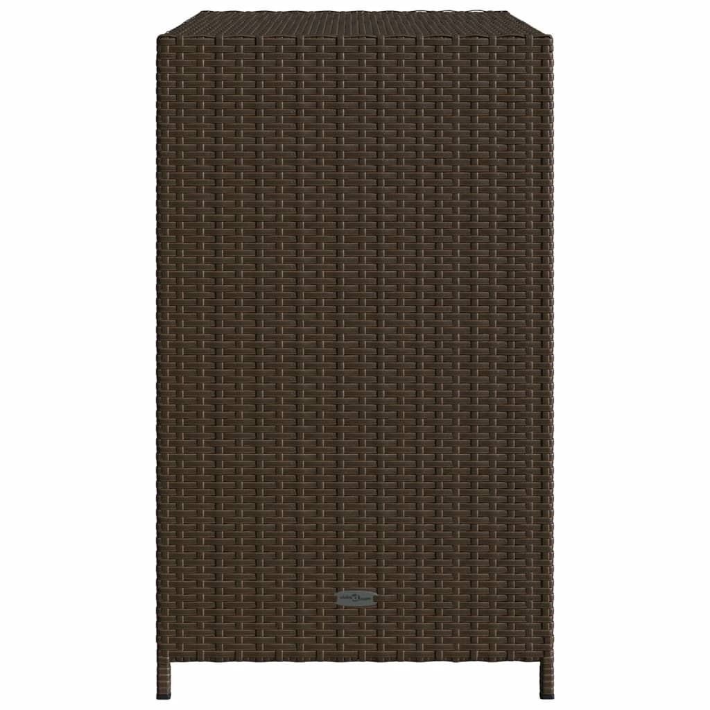 vidaXL Garden Storage Cabinet Brown 83x45x76 cm Poly Rattan