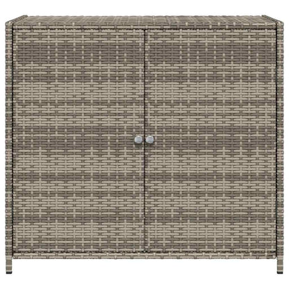 vidaXL Garden Storage Cabinet Grey 83x45x76 cm Poly Rattan