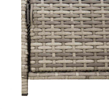 vidaXL Garden Storage Cabinet Grey 83x45x76 cm Poly Rattan