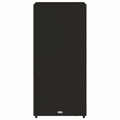 vidaXL Garden Storage Cabinet Black 50x55x115 cm Poly Rattan