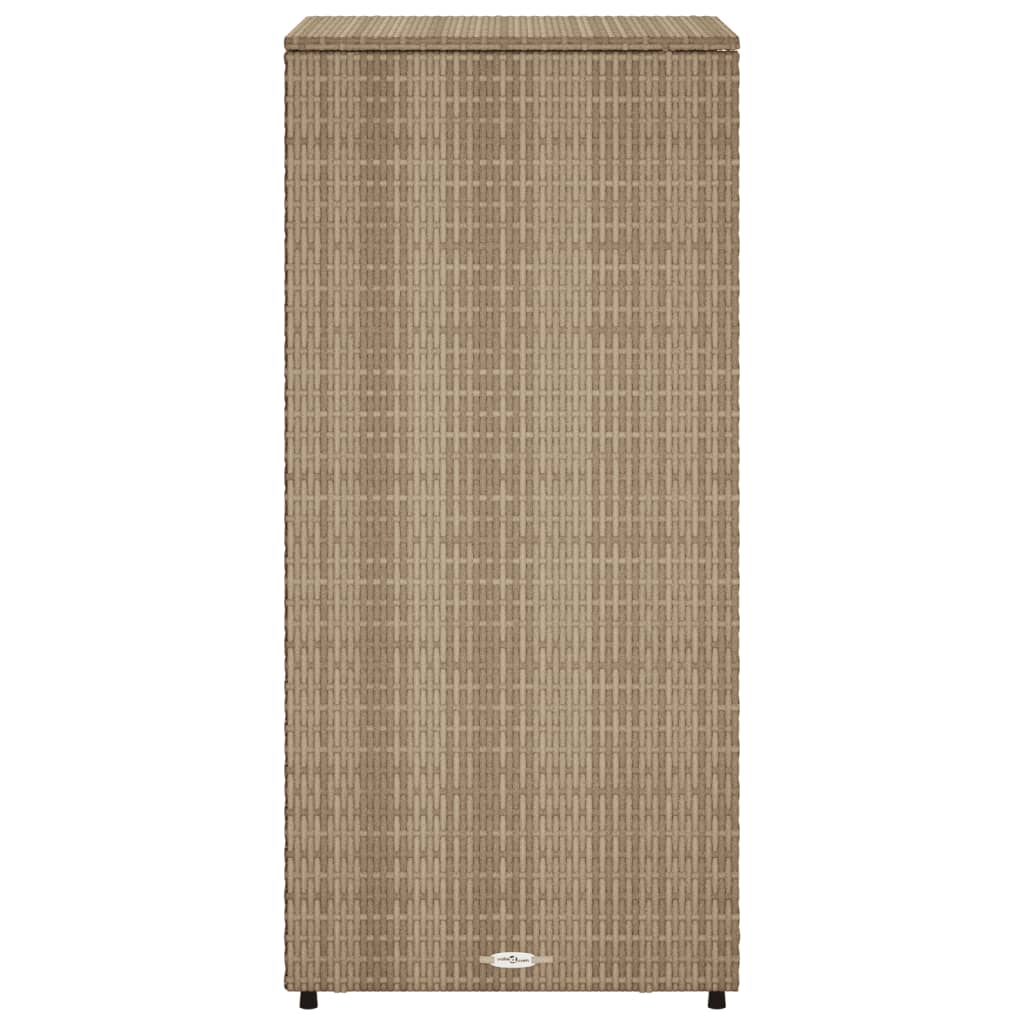 vidaXL Garden Storage Cabinet Beige 50x55x115 cm Poly Rattan