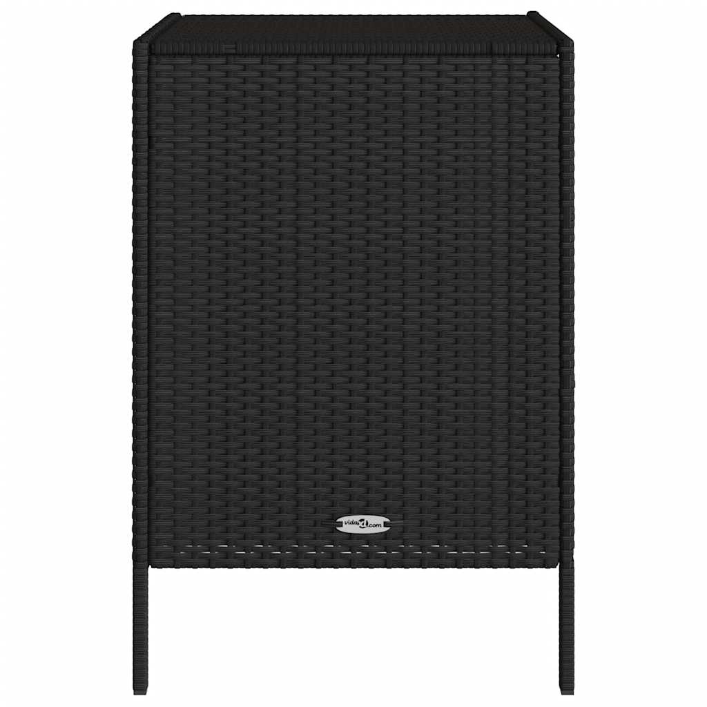vidaXL Garden Storage Cabinet Black 55x59x80 cm Poly Rattan
