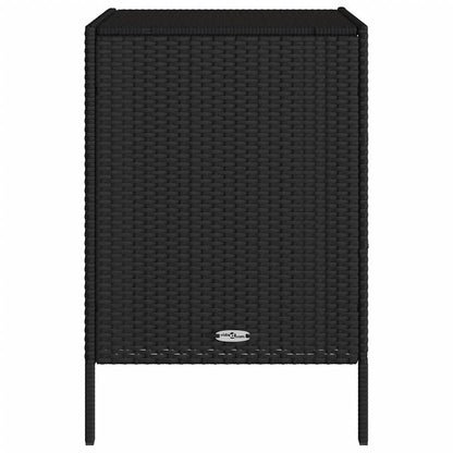 vidaXL Garden Storage Cabinet Black 55x59x80 cm Poly Rattan