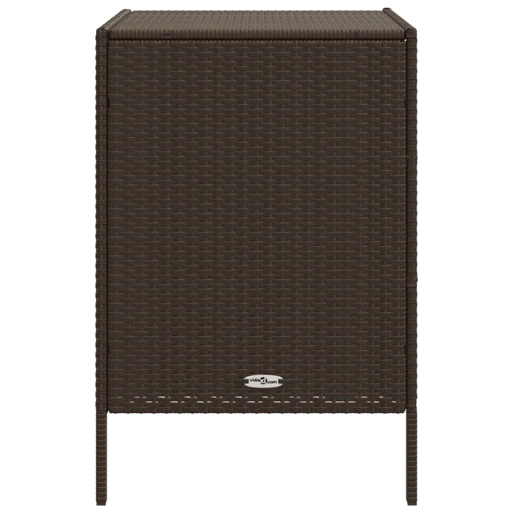 vidaXL Garden Storage Cabinet Brown 55x59x80 cm Poly Rattan