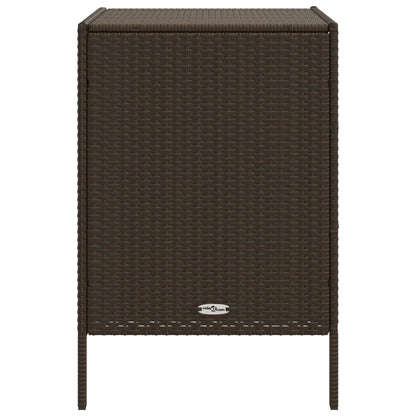 vidaXL Garden Storage Cabinet Brown 55x59x80 cm Poly Rattan