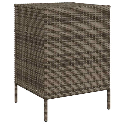 vidaXL Garden Storage Cabinet with 3 Drawers Grey Poly Rattan