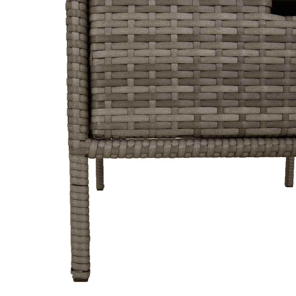 vidaXL Garden Storage Cabinet Grey 55x59x80 cm Poly Rattan