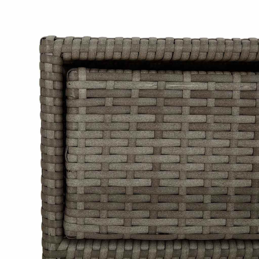 vidaXL Garden Storage Cabinet with 3 Drawers Grey Poly Rattan