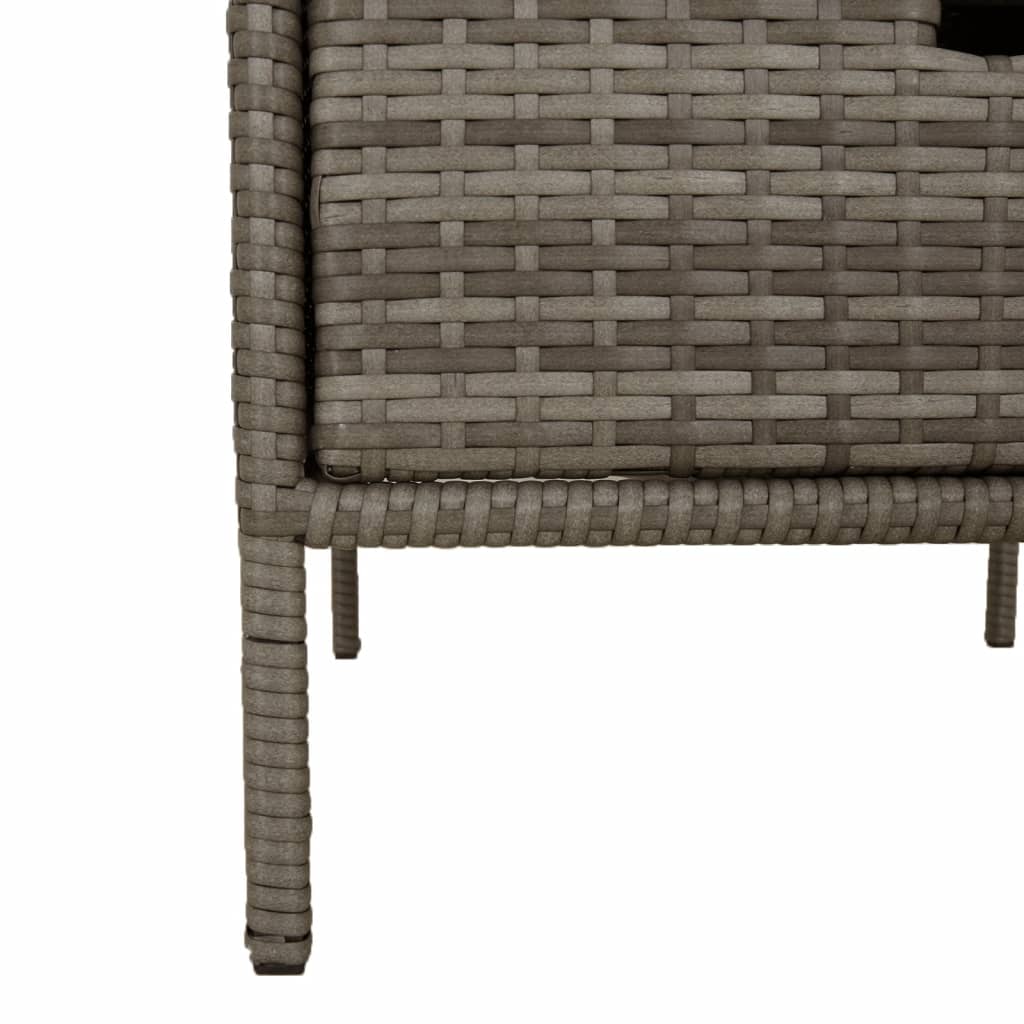 vidaXL Garden Storage Cabinet Grey 55x59x80 cm Poly Rattan