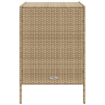 vidaXL Garden Storage Cabinet Beige 55x59x80 cm Poly Rattan