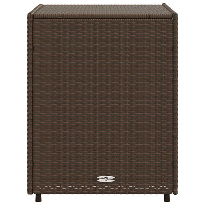 vidaXL Garden Storage Cabinet Brown 55x59x69 cm Poly Rattan
