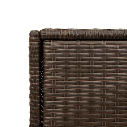 vidaXL Garden Storage Cabinet Brown 55x55x111 cm Poly Rattan