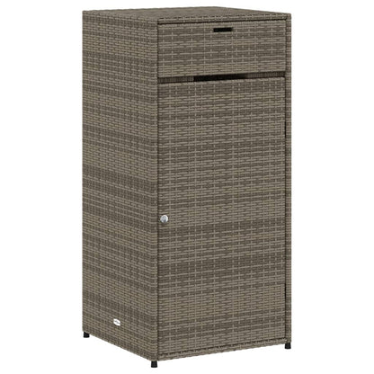vidaXL Garden Storage Cabinet Grey 55x55x111 cm Poly Rattan