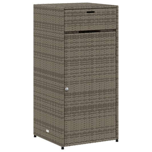 vidaXL Garden Storage Cabinet Grey 55x55x111 cm Poly Rattan