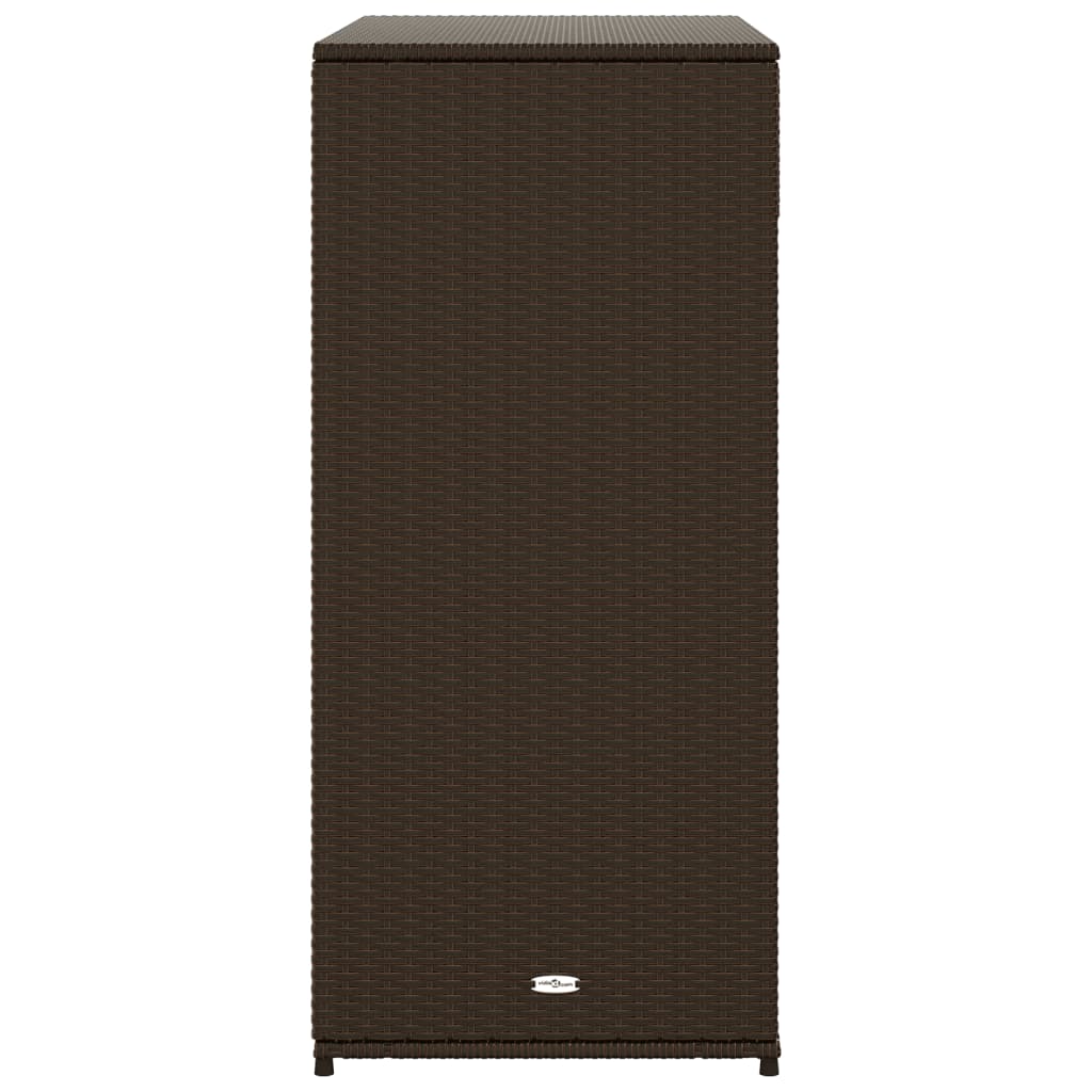 vidaXL Garden Storage Cabinet Brown 105x55x113 cm Poly Rattan