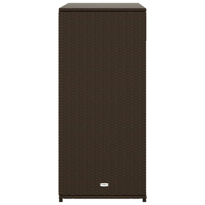 vidaXL Garden Storage Cabinet Brown 105x55x113 cm Poly Rattan