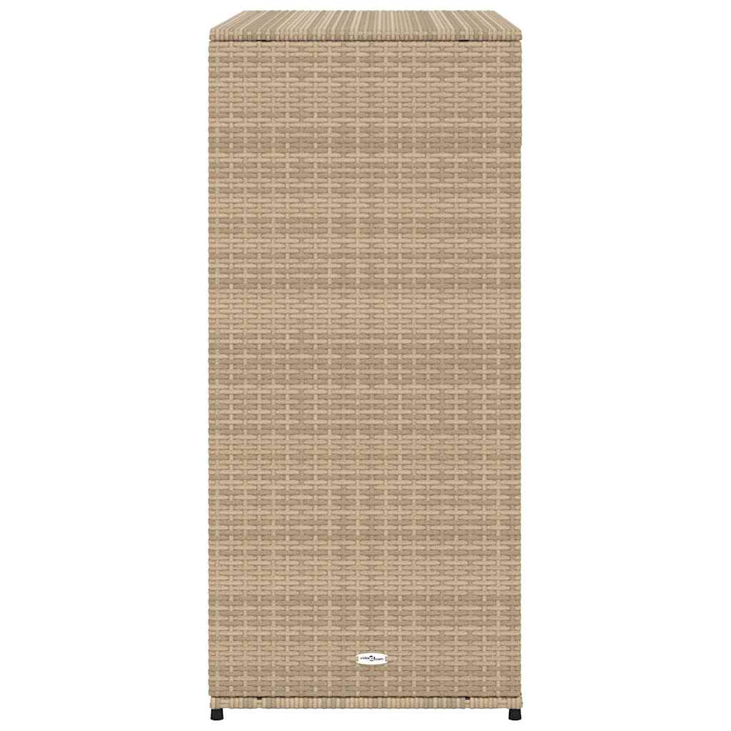 vidaXL Garden Storage Cabinet Beige 105x55x113 cm Poly Rattan