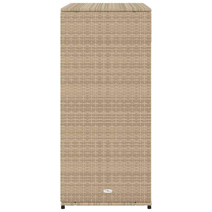vidaXL Garden Storage Cabinet Beige 105x55x113 cm Poly Rattan
