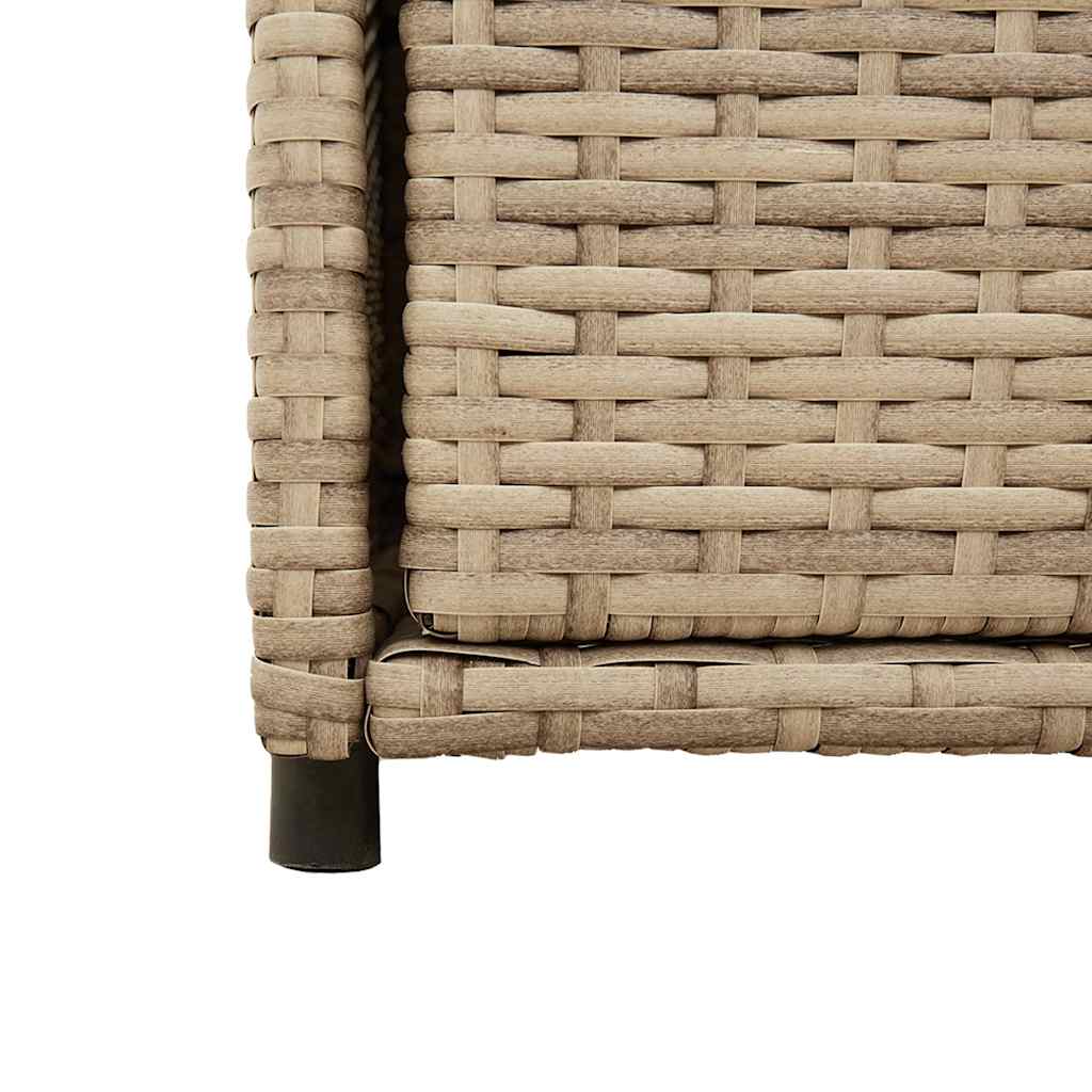 vidaXL Garden Storage Cabinet Beige 105x55x113 cm Poly Rattan