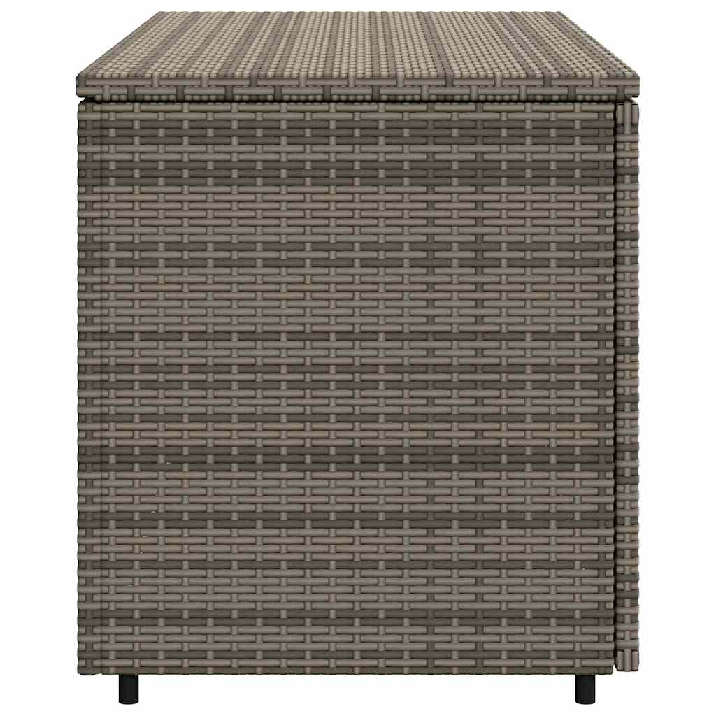 vidaXL Garden Storage Cabinet Grey 110x55x60.5 cm Poly Rattan