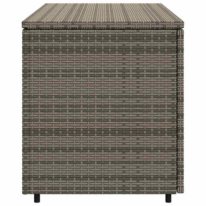 vidaXL Garden Storage Cabinet Grey 110x55x60.5 cm Poly Rattan