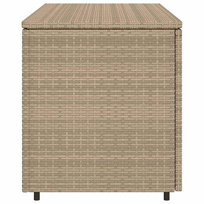 vidaXL Garden Storage Cabinet Beige 110x55x60.5 cm Poly Rattan