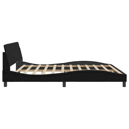 vidaXL Bed Frame "Dover" Black 193x203 cm Faux Leather