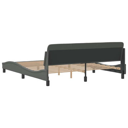 vidaXL Bed Frame "Dover" Dark Grey 183x213 cm Fabric