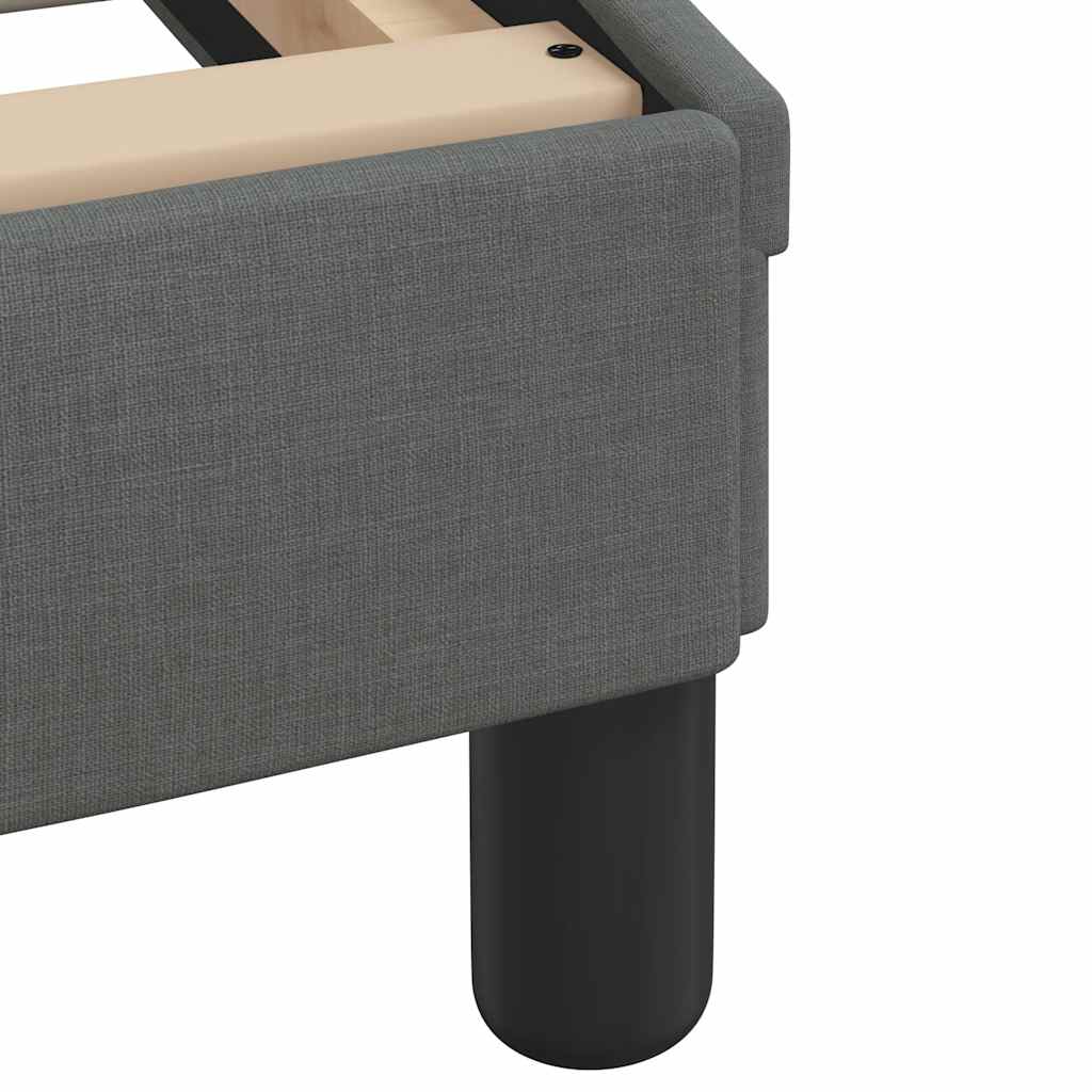 vidaXL Bed Frame "Dover" Dark Grey 183x213 cm Fabric