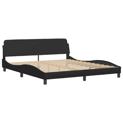 vidaXL Bed Frame "Dover" Black 183x213 cm Faux Leather