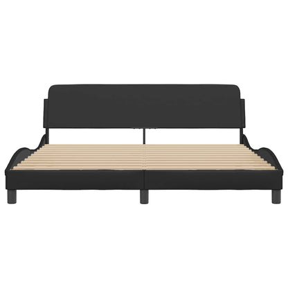vidaXL Bed Frame "Dover" Black 183x213 cm Faux Leather