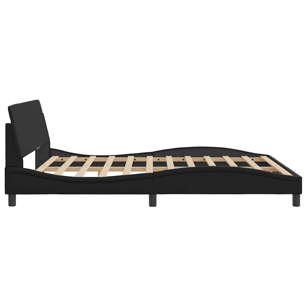 vidaXL Bed Frame "Dover" Black 183x213 cm Faux Leather