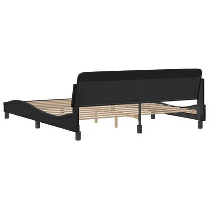 vidaXL Bed Frame "Dover" Black 183x213 cm Faux Leather