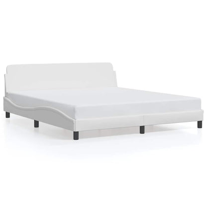 vidaXL Bed Frame "Dover" White 183x213 cm Faux Leather