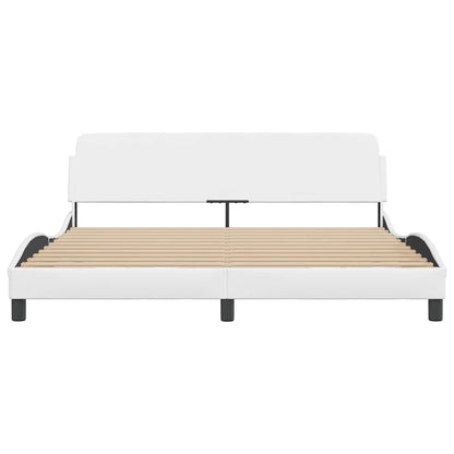 vidaXL Bed Frame "Dover" White 183x213 cm Faux Leather